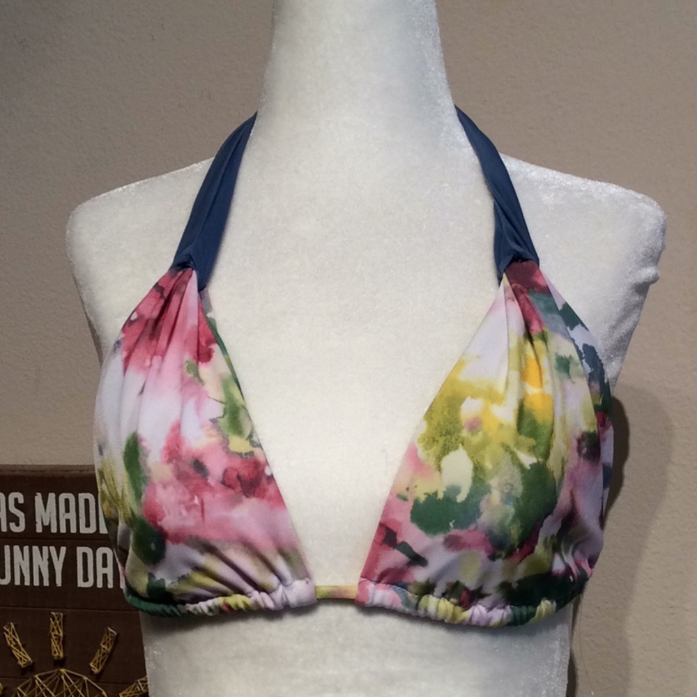 L*SPACE LOVE LIFE LUXE ARTISTIC EXPRESSION FABULOUS HALTER BIKINI WHITE XL NWT